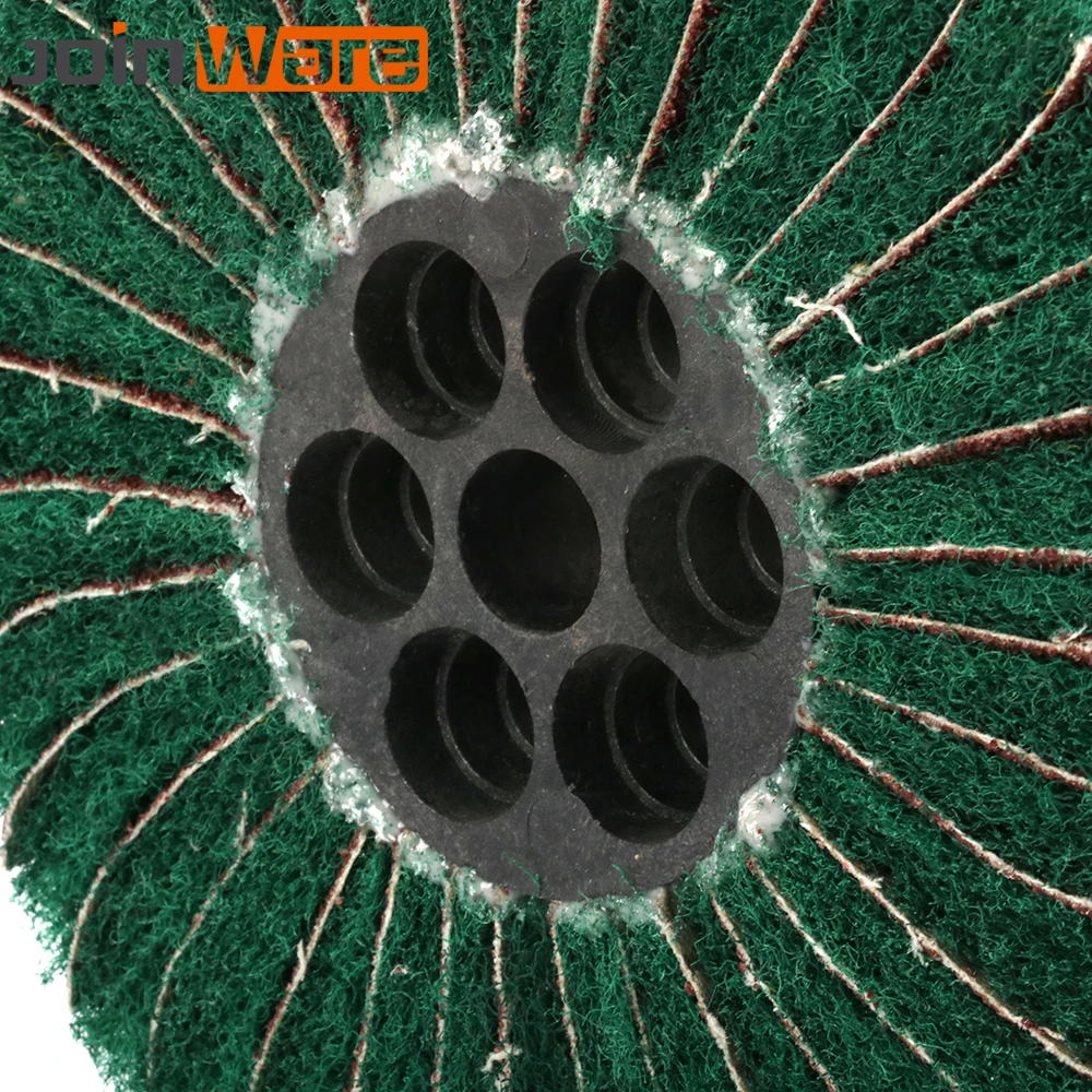 Interleaf Non-woven Souring Abrasive Wheel 160mm Green 120Grit With Sandpaper High Quality 1Pc | Инструменты
