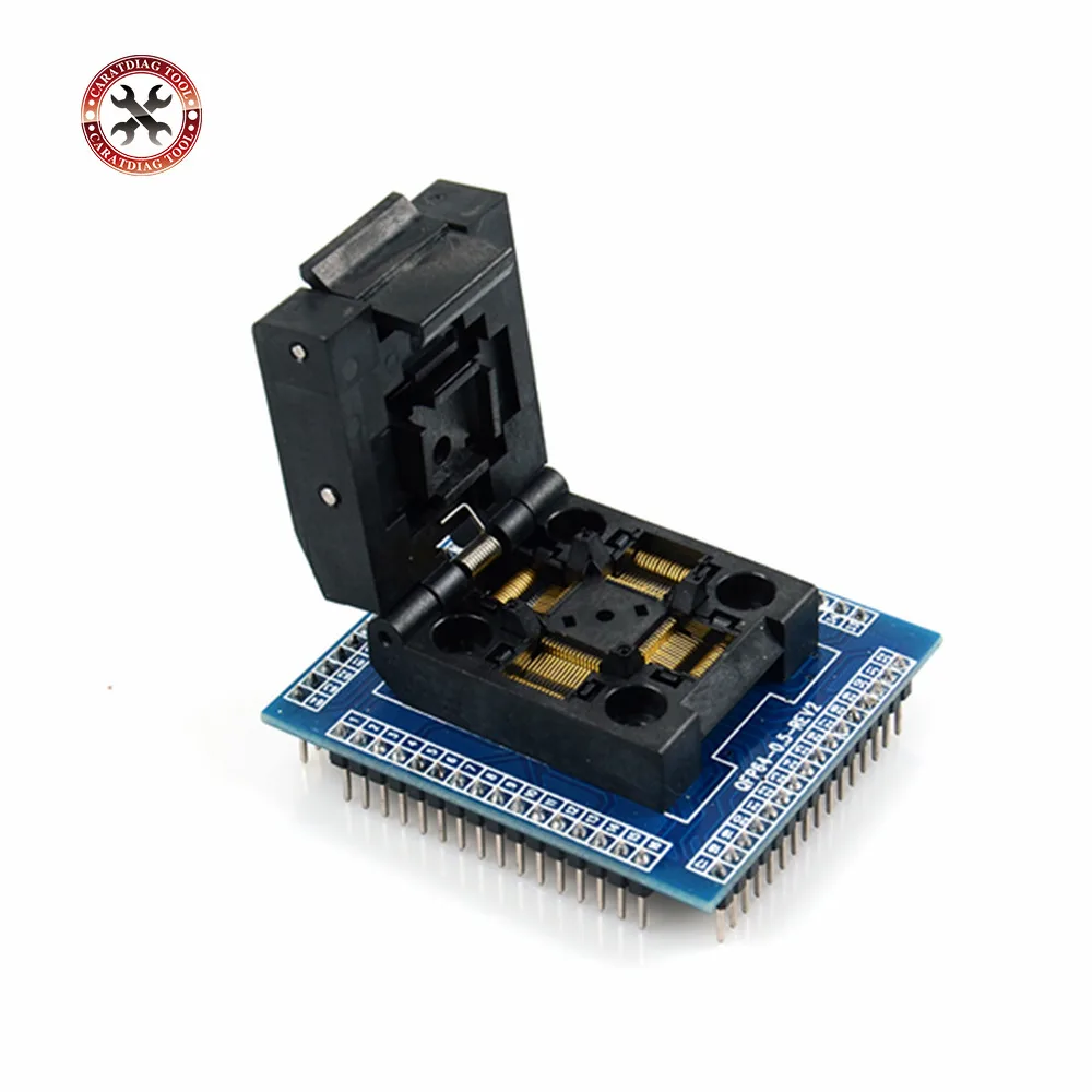 Новый QFP64 TQFP64 LQFP64 гнездо адаптера IC тестовое горения 0 5 м программист STM32 разъем