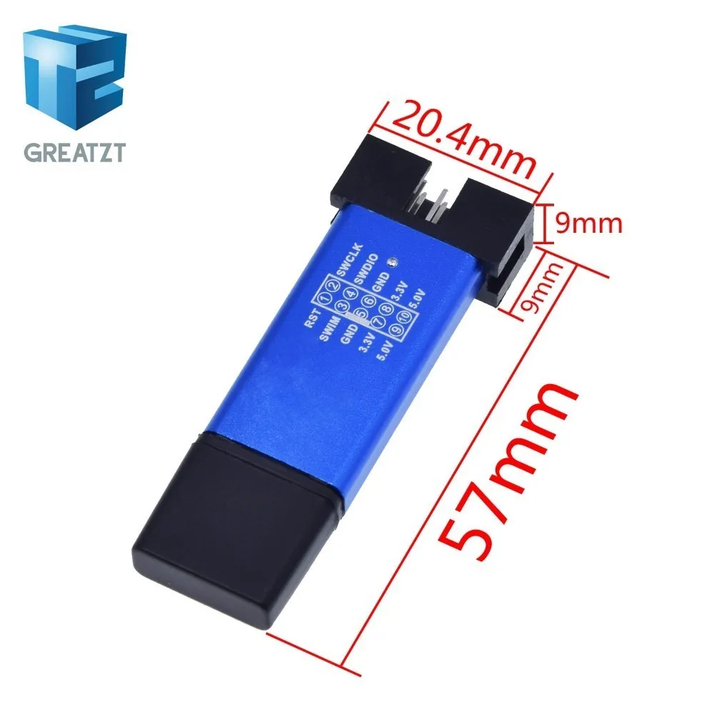 1 комплект ST LINK Stlink ST-Link V2 Mini STM8 STM32 симулятор скачать программист Программирование с крышкой DuPont кабель ST Link V2