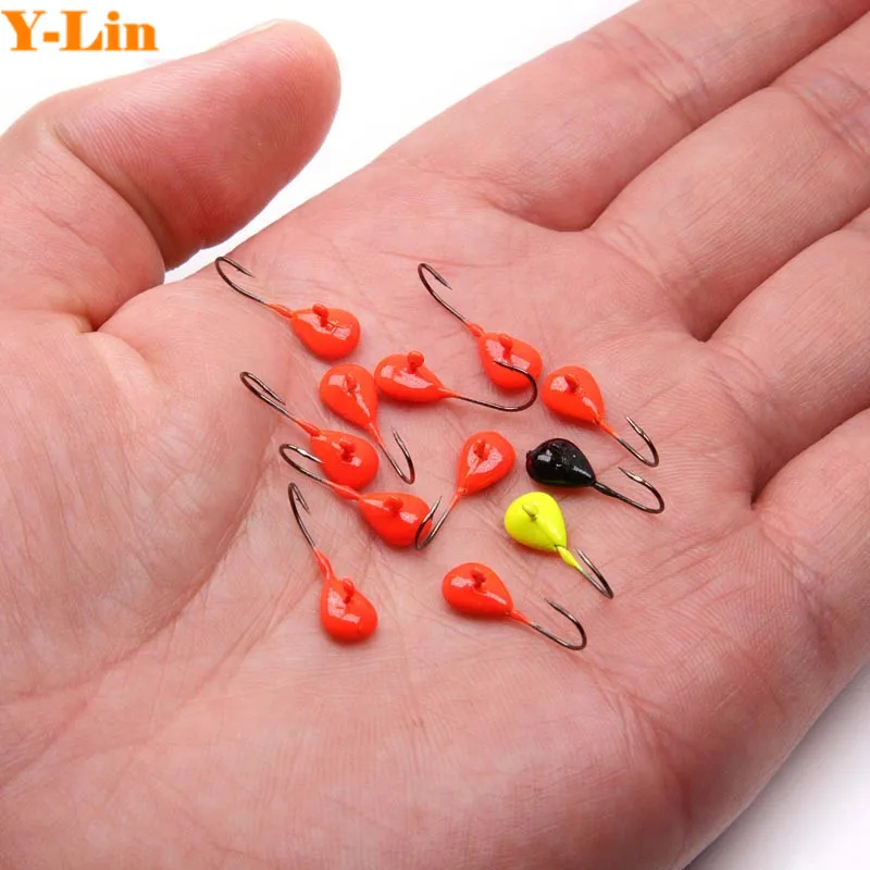 6pcs 0.5g fishing Bait Texas Rig Fishing Hooks Spinner Spoon 3D eyes Fish Lifelike Jig Lead Swinbait Head Small Soft Lure | Спорт и