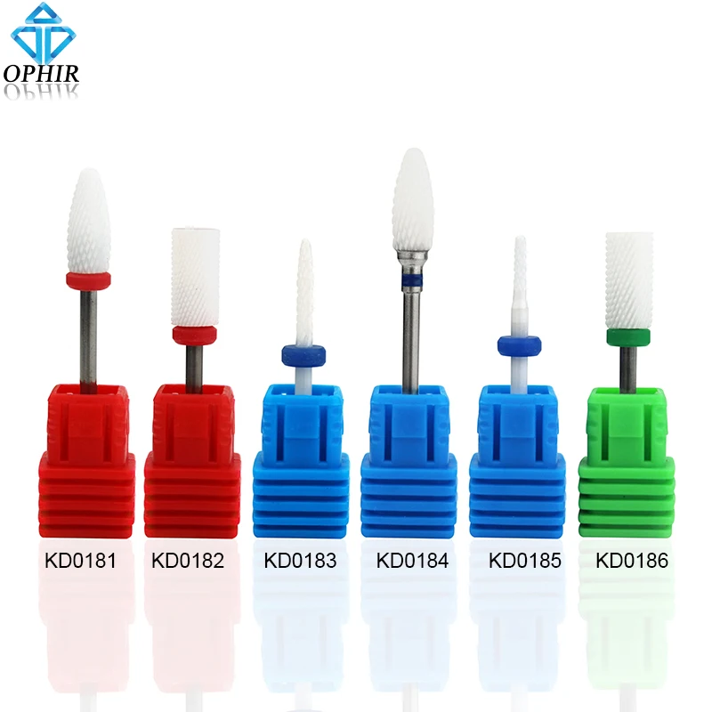 Керамические фрезы для ногтей OPHIR Pro пилочки маникюрные аксессуары педикюра