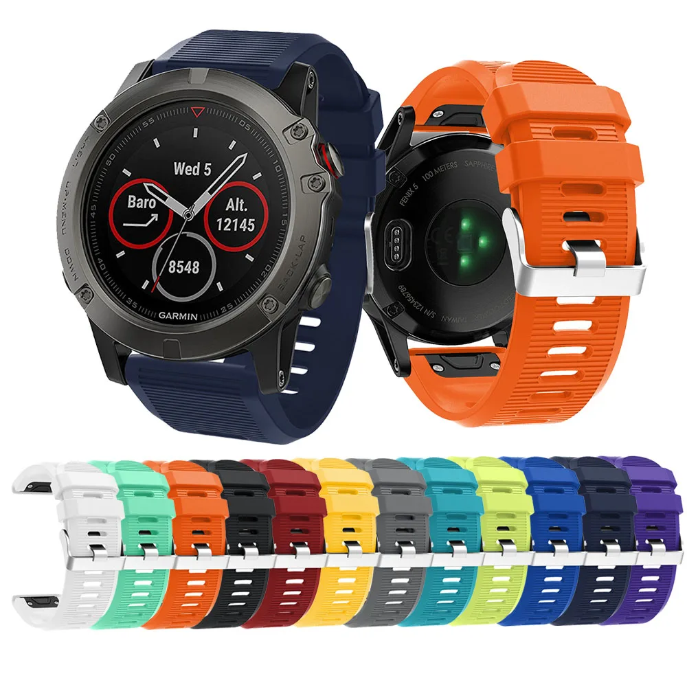 

JKER Replacement Quick Release Silicone Straps for Garmin Fenix 5X Smart Watch 26MM Sport Band Starp