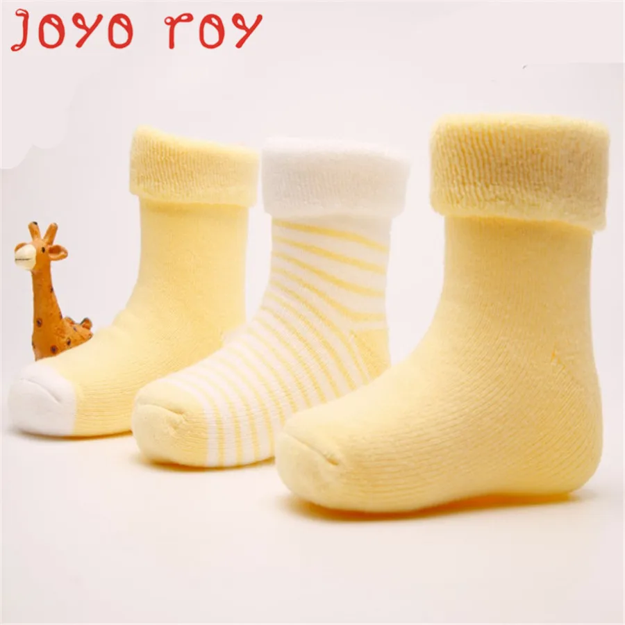 Joyo roy/3 пары носков для малышей хлопковые махровые носки детские детей от 0 до 3 лет