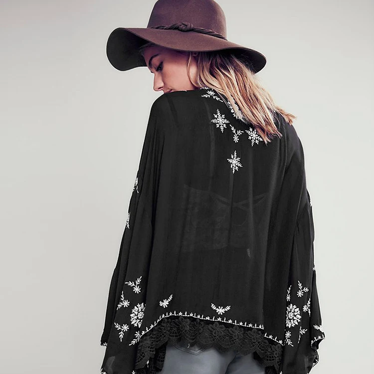

Bohemia ethnic style national style Haori Printing Short kimono yukata blouse blusa female