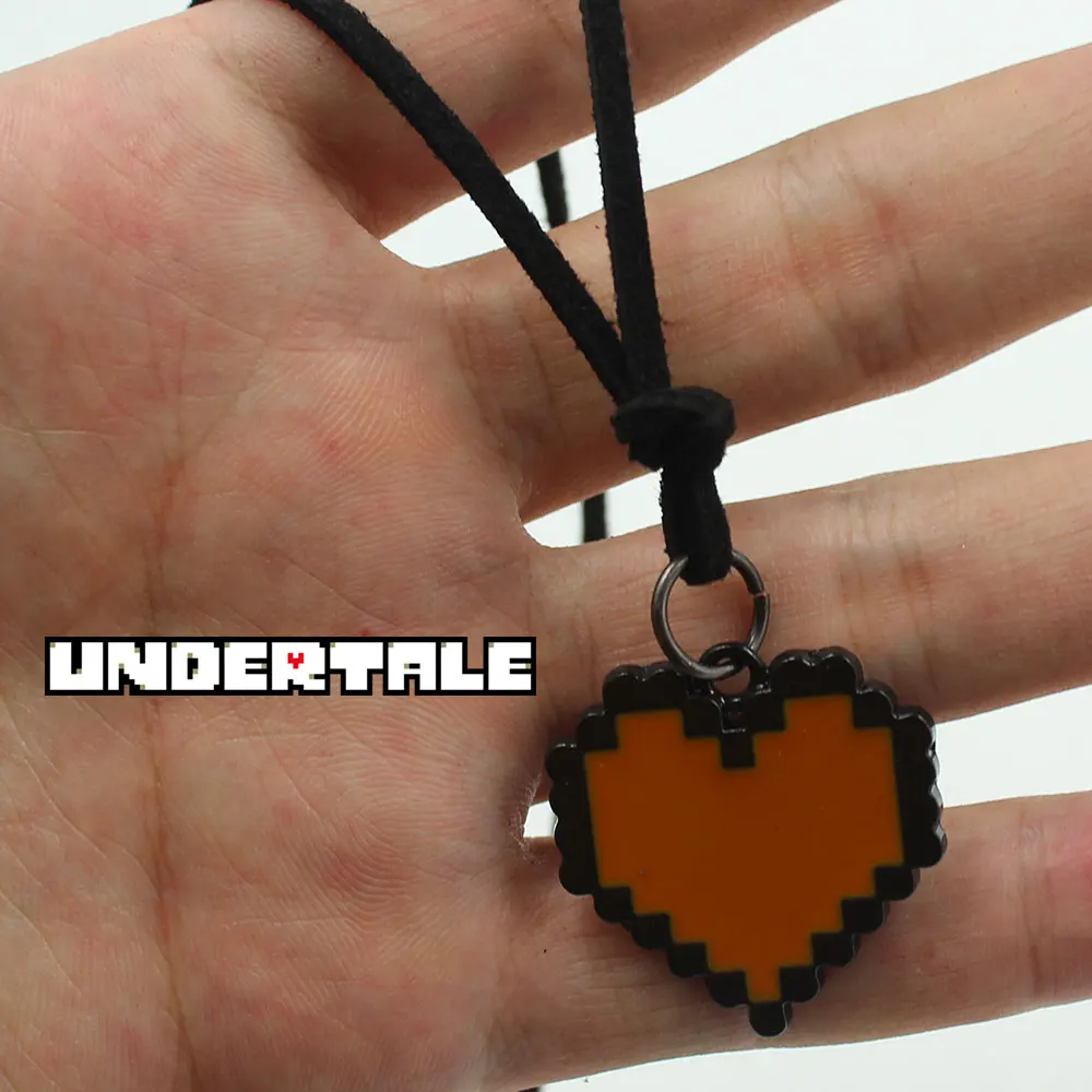 OHCOMICS Горячая игра Мода Undertale Sans красочное Сердце Красный Зеленый металл ожерелье