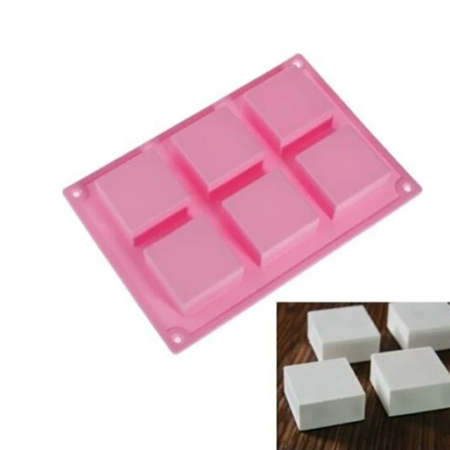 6 кубических квадратных Мини Свадебные помадные Торт силиконовая форма для