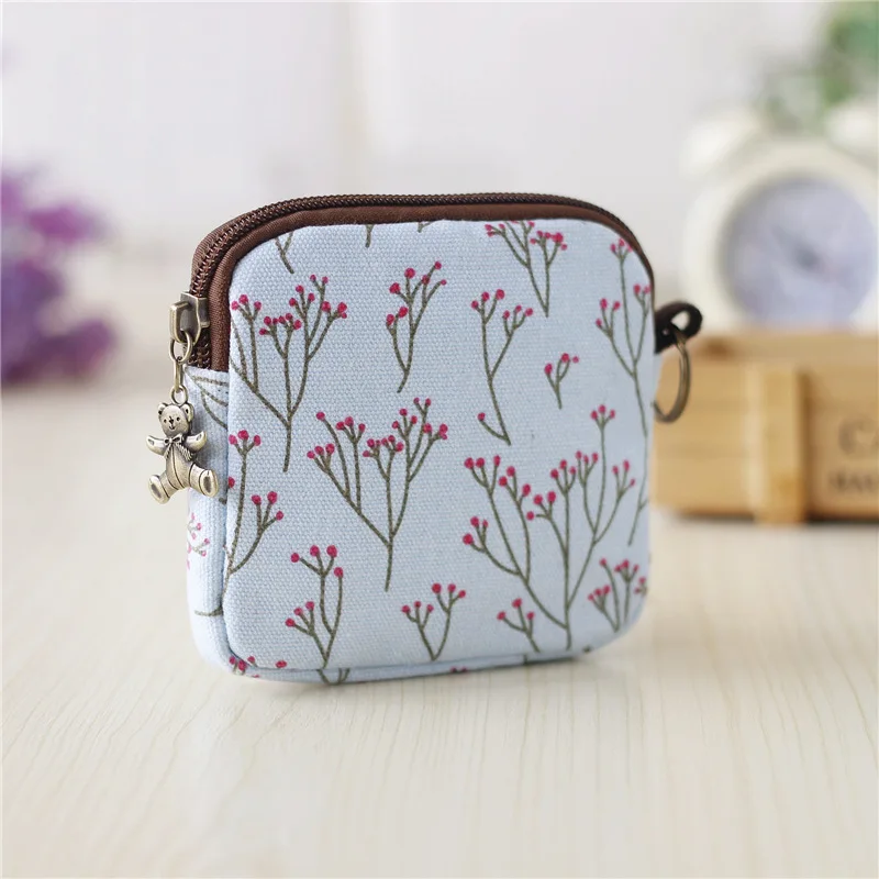 square 15 Ретро мини-сумка, женские кошельки для монет, Kawaii, короткий кошелек, для девочек, кошка, маленький холщовый кошелек, сумки для карт, женские кошельки для рук, для дам, детей - Цвет: square 15