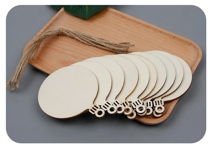 Деревянная бирка с отверстиями 10 шт. веревка для скрапбукинга хобби сделай сам