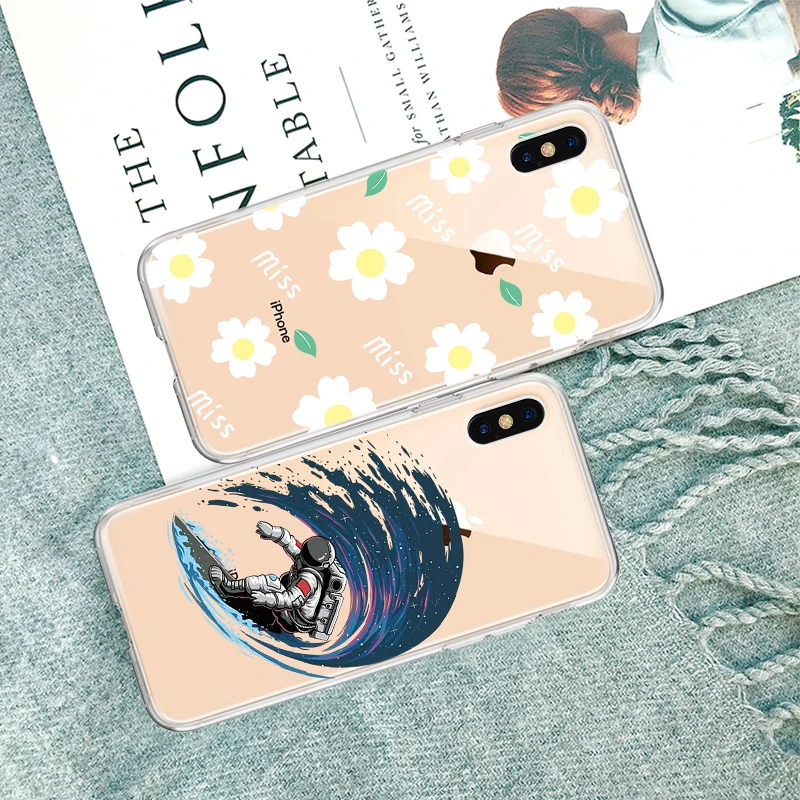 Чехол для iPhone X XS MAX XR 8 7 6 6S Plus 5 5S SE, Мягкая силиконовая задняя крышка из ТПУ для iPhone XS MAX, чехол для телефона