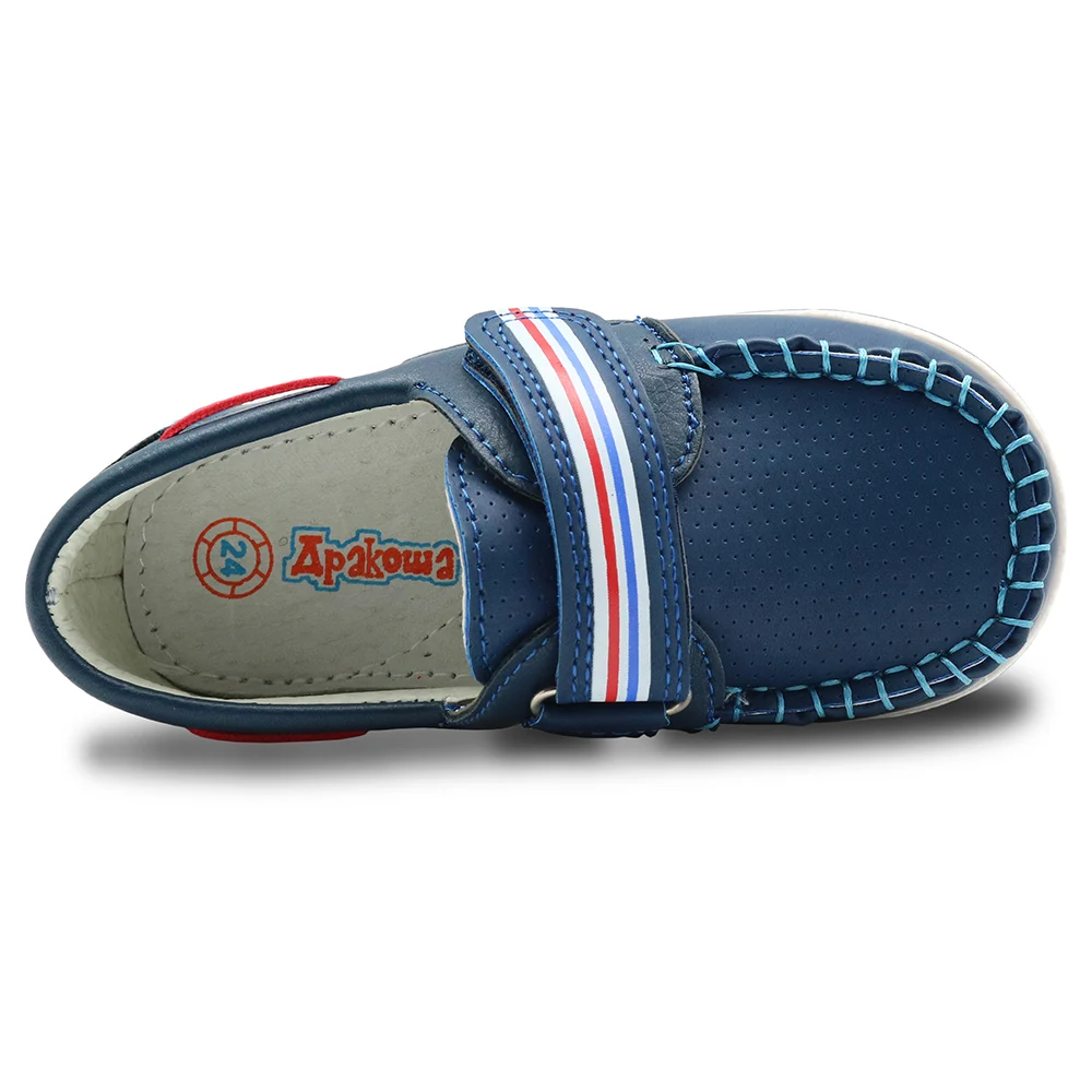 Модные детские туфли Apakowa для мальчиков Детские слипоны лоферы оксфорды Мокасины