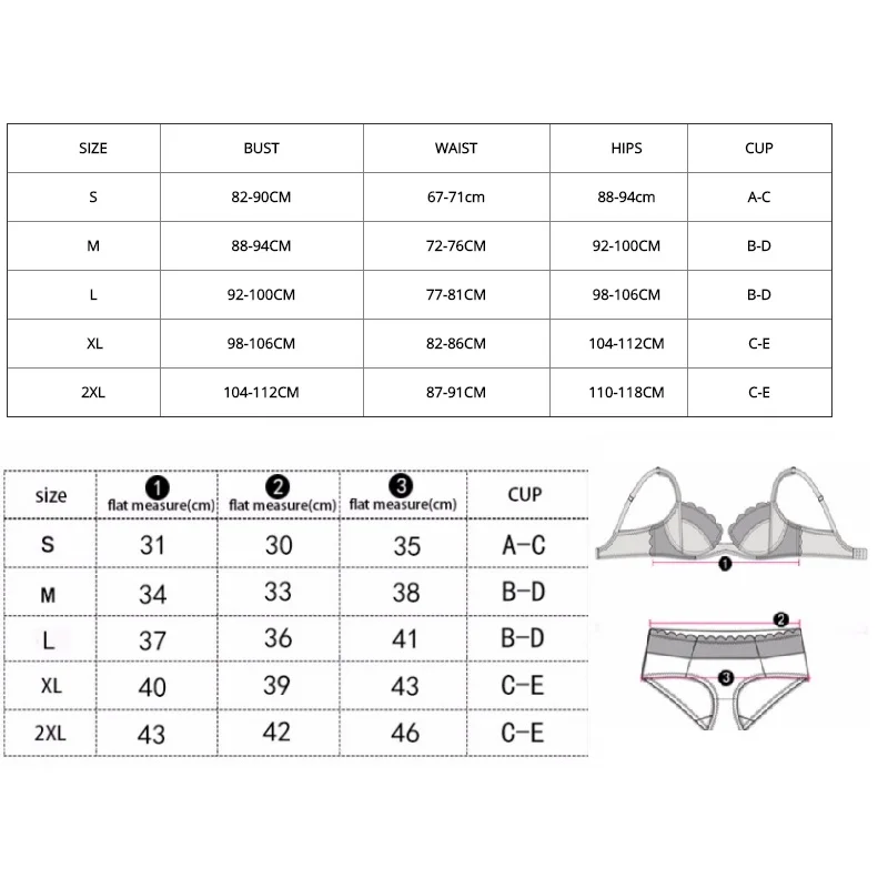 Комплект бикини двухслойный купальник с оборками купальный костюм пуш-ап