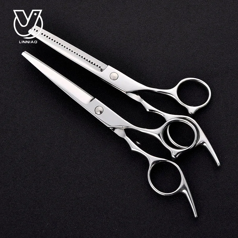 6 Inch Hairdressing Scissors 4CR13 Stainless Steel Professional Salon Barbers Cutting Scissor Hair Set | Красота и здоровье
