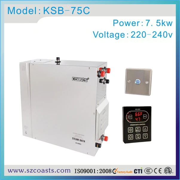 Высокоэффективный генератор для влажной паровой ванны 7.5KW 220В сауны клуба|steam bath
