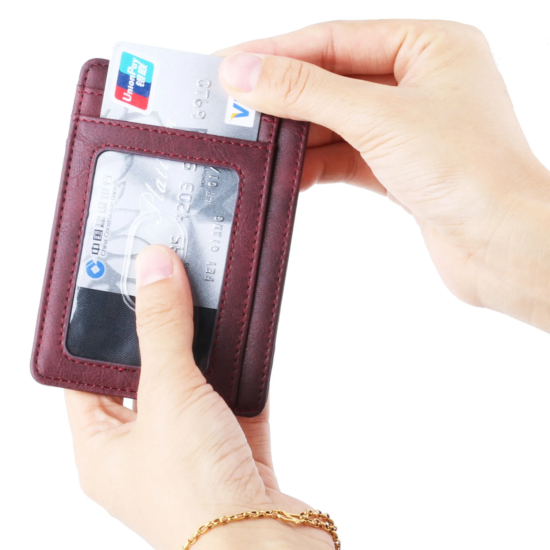 ETONTECK Анти Rfid кошелек для женщин Блокировка Reader Lock Bank держатель для карт мужчин ID Card Case Защиты Искусственная кожа кредитной держатель для карт