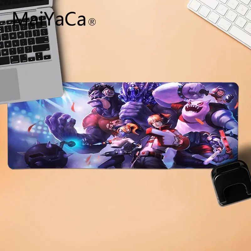 LockEdge 30x80cm MaiYaCa горячие продажи Аркада Ezreal Лига Легенд анти-скольжения прочный силиконовый Computermats прочный резиновый коврик для мыши Pad - Цвет: LockEdge 30x80cm