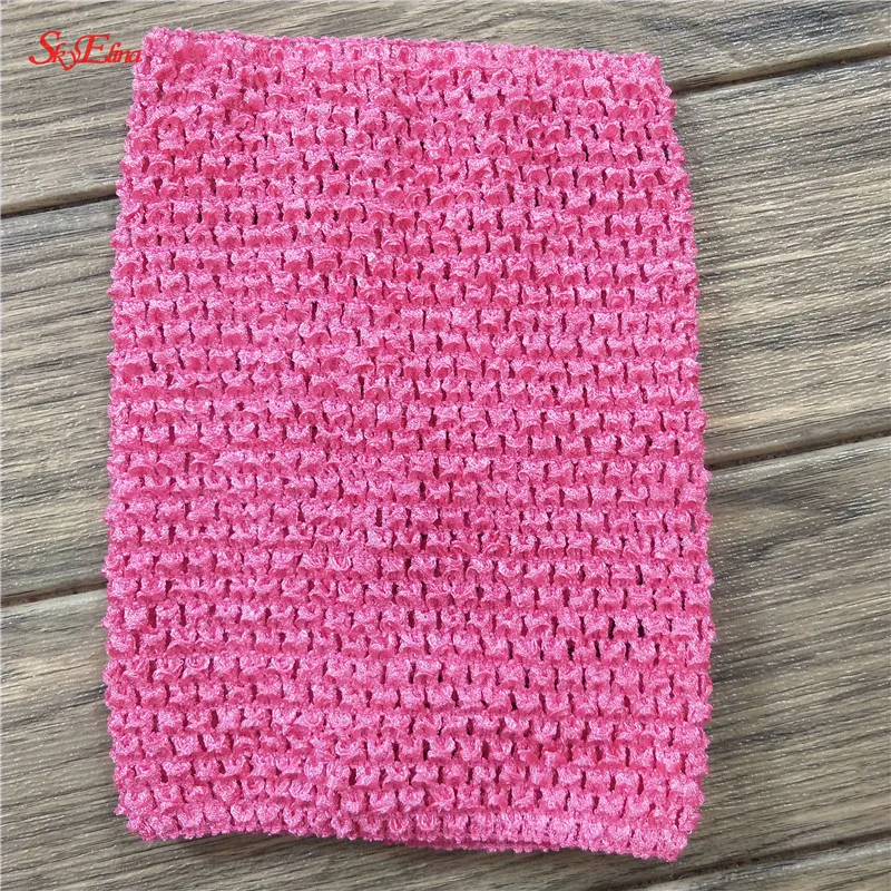 pink 9 дюймов, обхват груди, для детей, 20x23 см, эластичная, обернутая грудь, вязаная повязка на голову, для девочек, пачка, топы, широкие, сделай сам, юбка, платье 5Z-SH939 - Цвет: pink