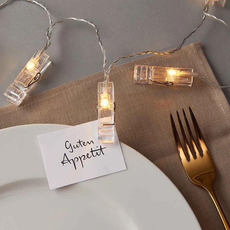 3 м 20LED USB вилка настенные декоративные светодиодные зажимы для фотографий