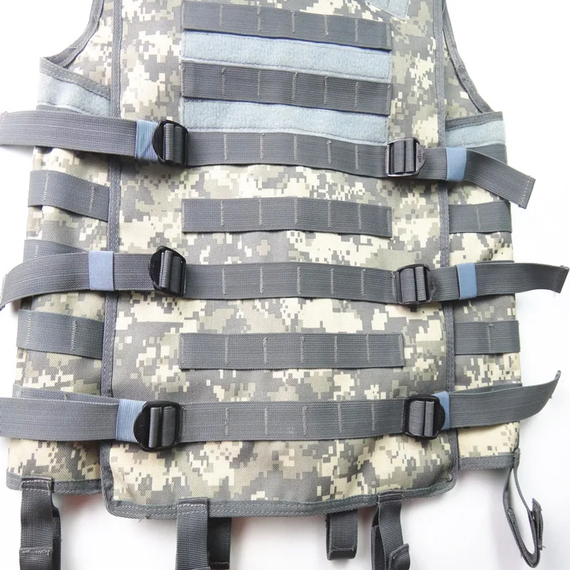 Тактический жилет черного цвета с системой MOLLE, жилет для пейнтбола, страйкбола, армейский жилет для пеших прогулок, охоты, Жилет Molle