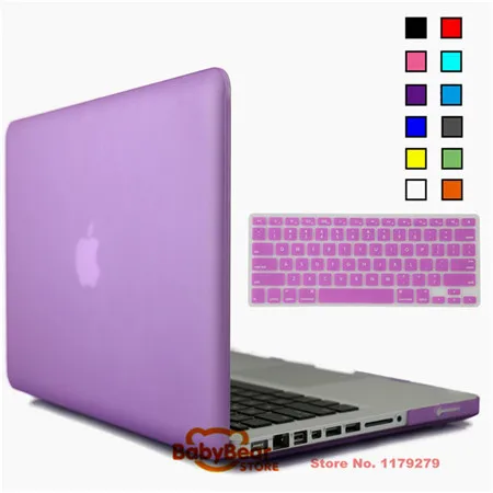 2 в 1 разноцветный Матовый Жесткий чехол и Защита клавиатуры для Mac book Pro 13 15 для Macbook Pro 13,3 15,4 A1278 A1286 - Цвет: purple