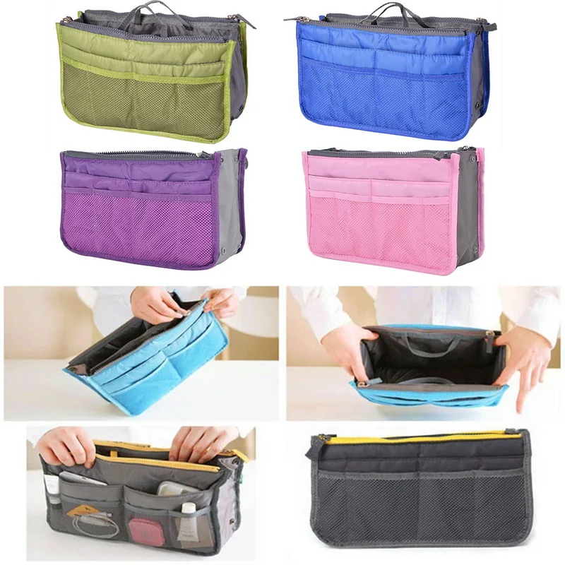 

Urijk High Capacity Portable Useful Zipper Storage Bag Travel Handbag Women Fashion Cosmetic Storage Bag Organizer Makeup Casual