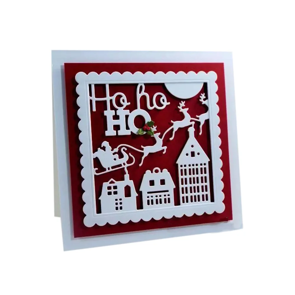 HO ho Merry Christmas Santa металлические режущие штампы для DIY скрапбукинга фотоальбома бумажные карты декоративные ремесленные штампы для тиснения