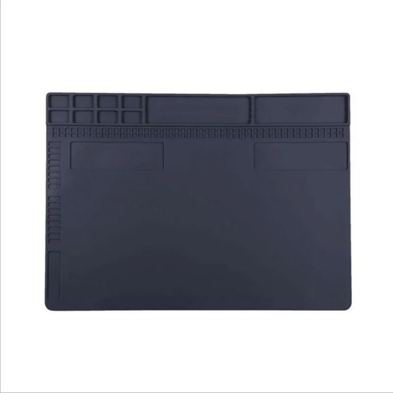 Dark gray Термостойкая паяльная станция BGA коврик паяльный силиконовый тепловой пистолет изоляционный коврик ремонтные инструменты обслуживание платформы Настольный коврик - Цвет: Dark gray
