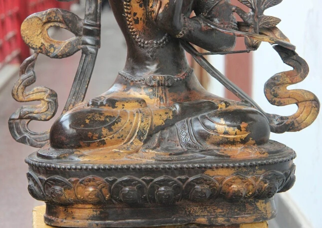 Бесплатная доставка китайский Тибетский буддизм медная Бронзовая статуя Будда