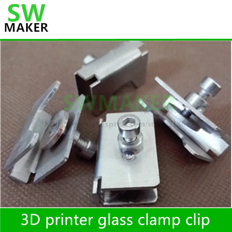 Swmaker 4 шт. 3D принтера специальные кровать с подогревом стекло зажим из нержавеющей стали для RepRap 3D принтер аксессуары части