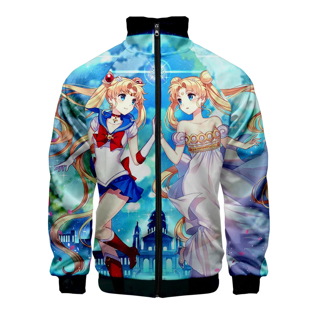 sailor moon 3D Zipper Jackets New Hot Sale Cool Coat Visual Impact Clothe 4XL Plus | Женская одежда