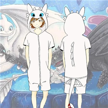 Pajamas Новинка, костюм для косплея «Как приручить дракона», «Беззубик», «светильник», «фурия», детский летний комбинезон для взрослых, банный халат, Пижама, одежда для сна - Цвет: Pajamas