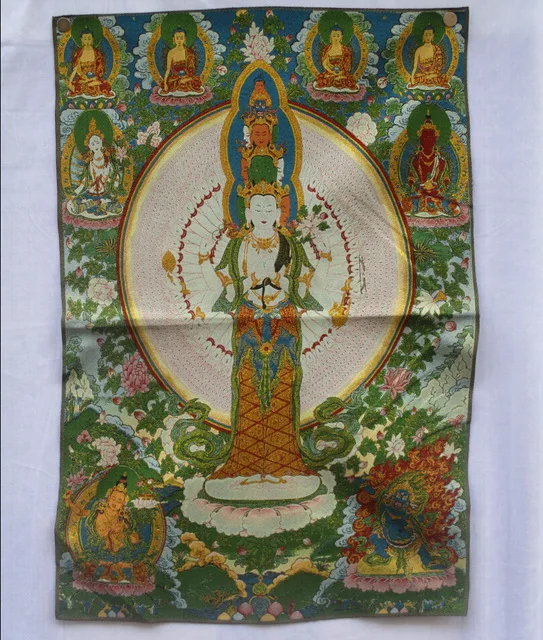Коллекционные традиционные Тибетский буддизм в Непале Thangka большой размер