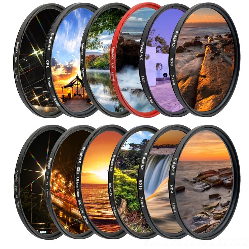 KnightX UV CPL ND Star gnd фильтр для объектива камеры для canon eos sony nikon 49 мм 52 мм 55 мм 58 мм 67 мм 77 мм цветной d5300 d80 500d набор
