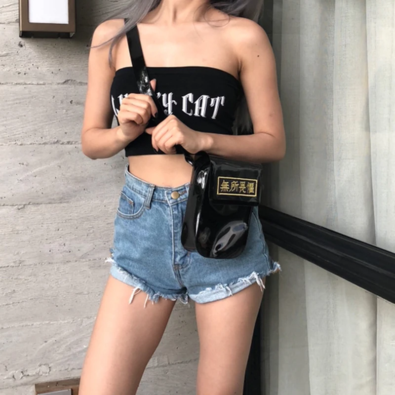 Faashon Harajuku уличный стиль письмо вышивка поясная сумка женский камербанд