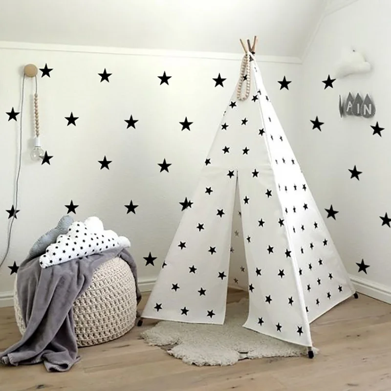 Звезды наклейки на стену Для детских комнат декор для дома многоцветное