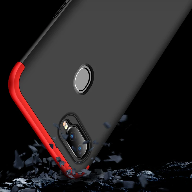 360 полная защита чехол для OPPO A7 AX7 жесткий пластик 3 в 1 Матовый Жесткий ПК задняя