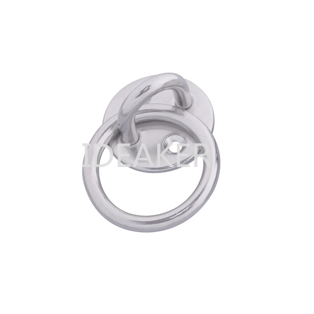 2PCS Stainless Steel M6 Round Sail Shade Pad Eye Plate U-shaped Hook Ring Welded | Инструменты