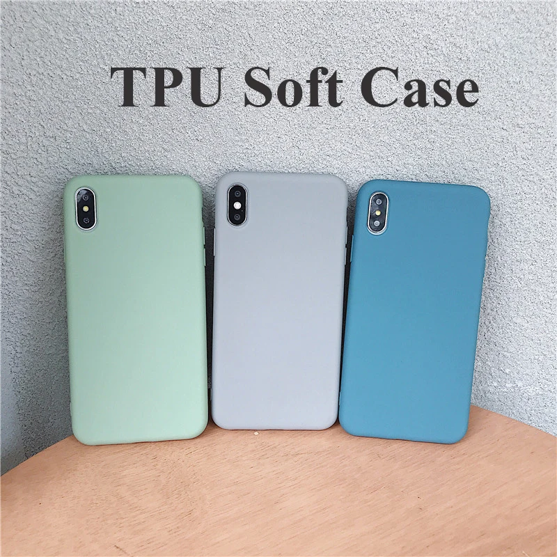 AKBKTII матовый мягкий чехол из ТПУ ярких цветов для iPhone XS Max XR 7 Plus 8 6 6s простая задняя