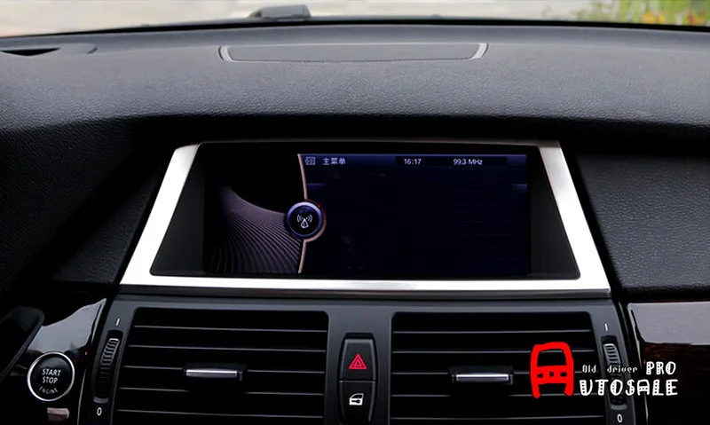 

For BMW X6 E71 2011 - 2014 Stainless Steel Chromium Styling Interior Dashboard Navigation Frame Cover Trim 1pcs