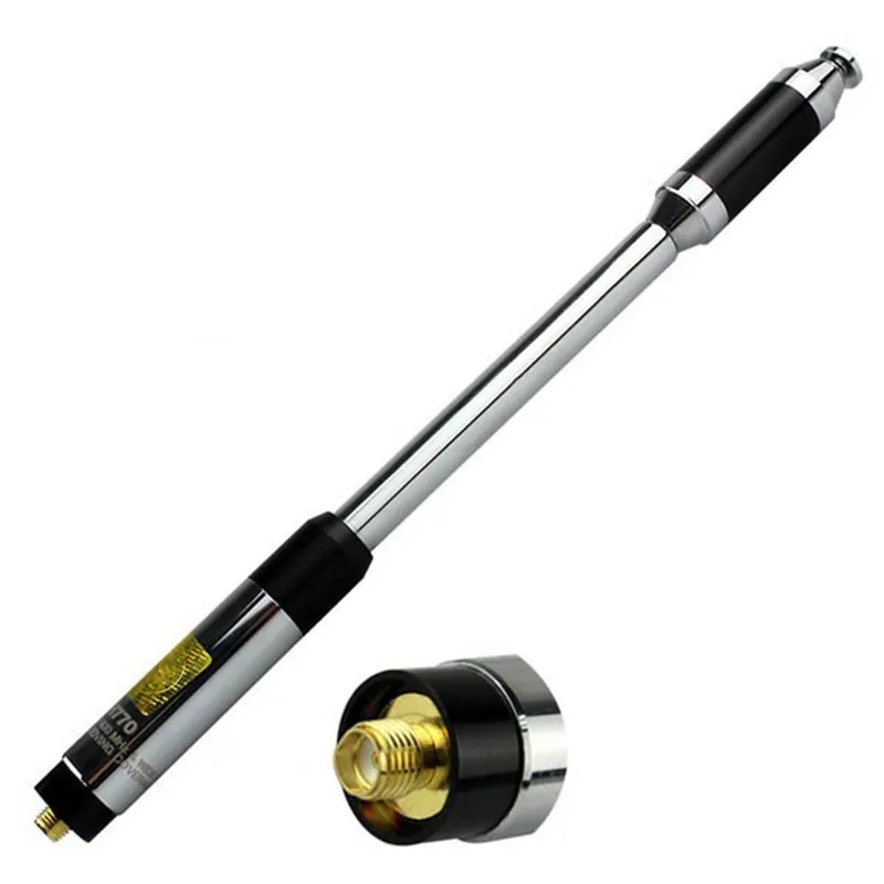 

144/430MHZ Antenna with Two Stayed Antennas SMA-F for baofeng UV5R UV82 for kenwood TK3107 TK3207 radios