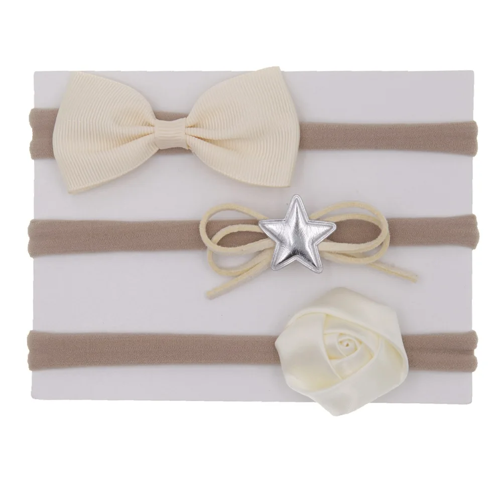 3 шт./компл. 2019 милые банты для девочек детские нейлоновые повязки на голову