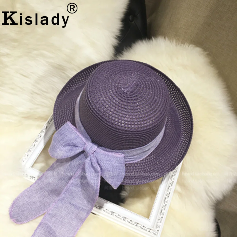 Kislady элегантные модные женские летние кепки с бантом и лентой повседневные Daxie Wild