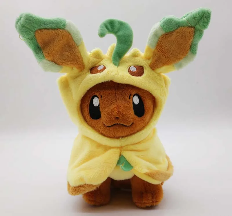 Оригинальные оригинальные плюшевые куклы Eevee пончо Leafeon Япония