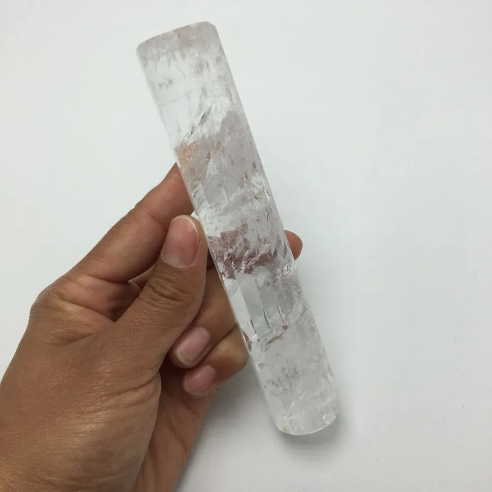 12 граней Натуральный прозрачный кварцевый кристалл драгоценный камень палочка