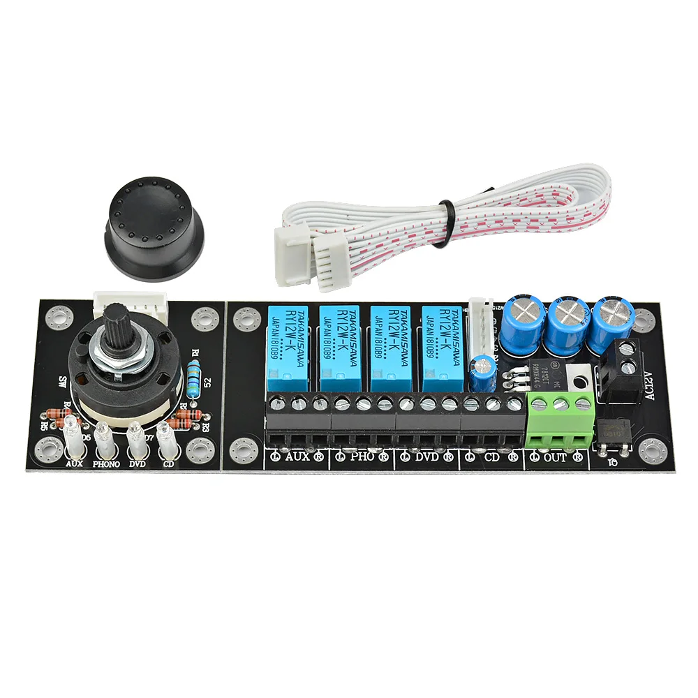 Плата отбора аудиосигнала AIYIMA регулируемый аудиопереключатель RCA Lotus Seat Stereo 4