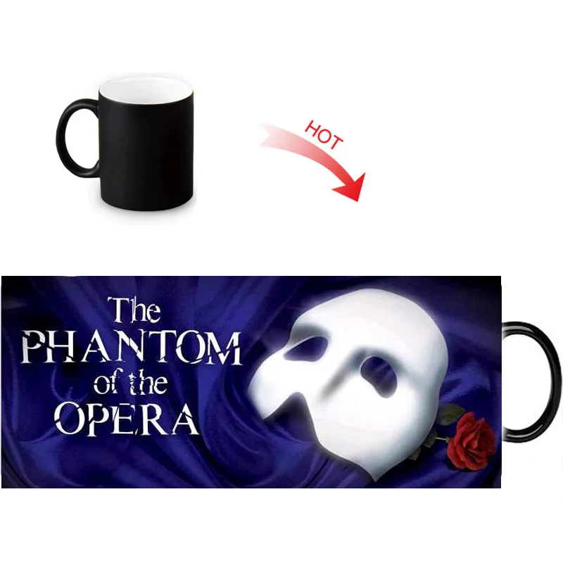 Кружка для кофе Phantom of The Opera с изменением цвета чувствительная к нагреванию