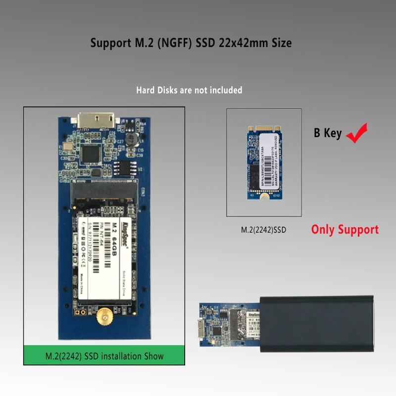 Твердотельный жесткий диск Sata3 к USB3.0 6 Гбит/с ngff с шифрованием M.2 ssd портативный