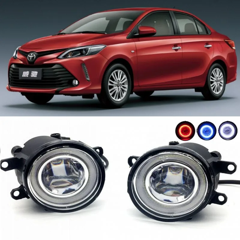 Для Toyota Yaris Sedan Vios 2017 2018 2 в 1 светодиодный светодиодные противотуманные фары с