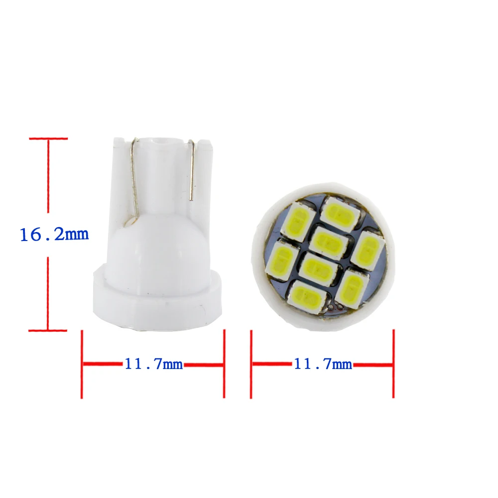 50 штук T10 168 194 W5W 8 1206 SMD СИД автомобиля Клин Поворотники боковые свет лампы 12 В|led t10