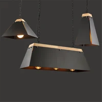 black white industrial solid wood iron dining light postmodern creative pendant light bar cafe studio lights free shipping