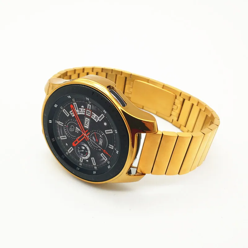 Новейшие часы Смарт Браслет для samsung Galaxy Watch 46mm Шестерни S3 Frontier ссылка Нержавеющая сталь ремень с TPU чехол Чехол для часов
